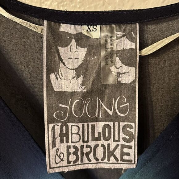 Young Fabulous & Broke Dip Dyed Ombre Wrap Top XS - Picture 2 of 7